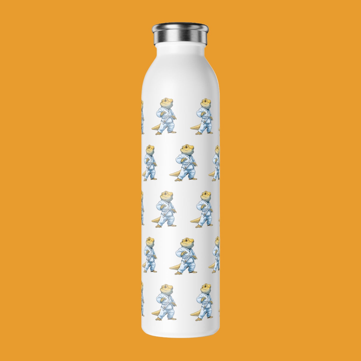 Water Bottle - Bearded Dragon in Gi Pattern