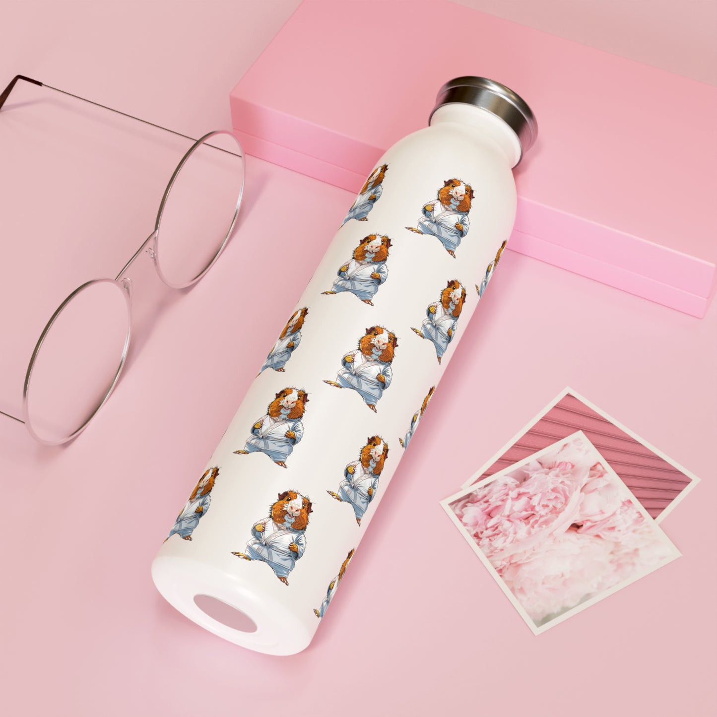 Water Bottle - Guinea Pig in Gi Pattern