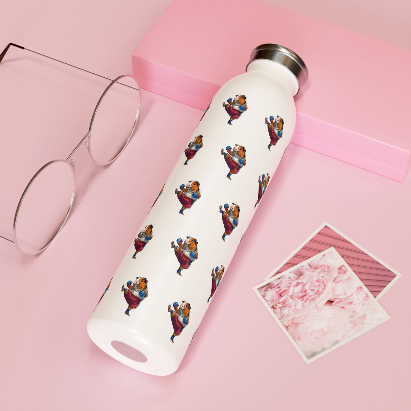 Water Bottle - Muay Thai Guinea Pig Pattern