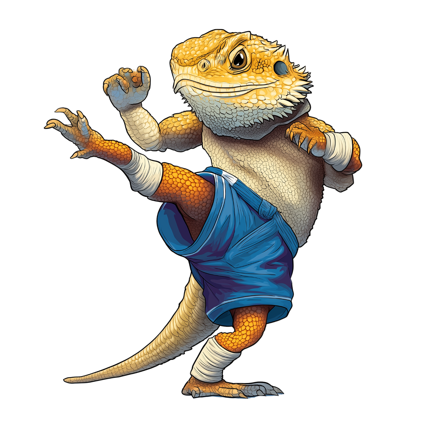 Water Bottle - Muay Thai Bearded Dragon Pattern